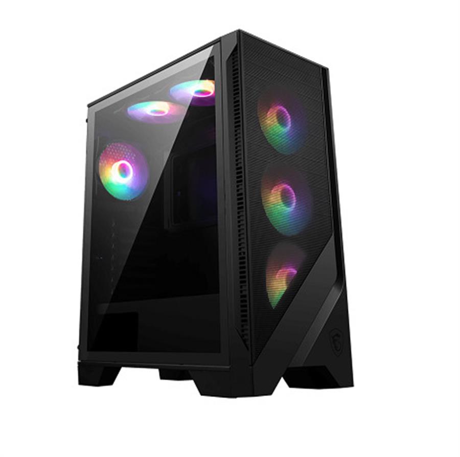 Gabinete MSI MAG FORGE 120A Airflow TG Mid-Tower Fan Auto-RGB x6